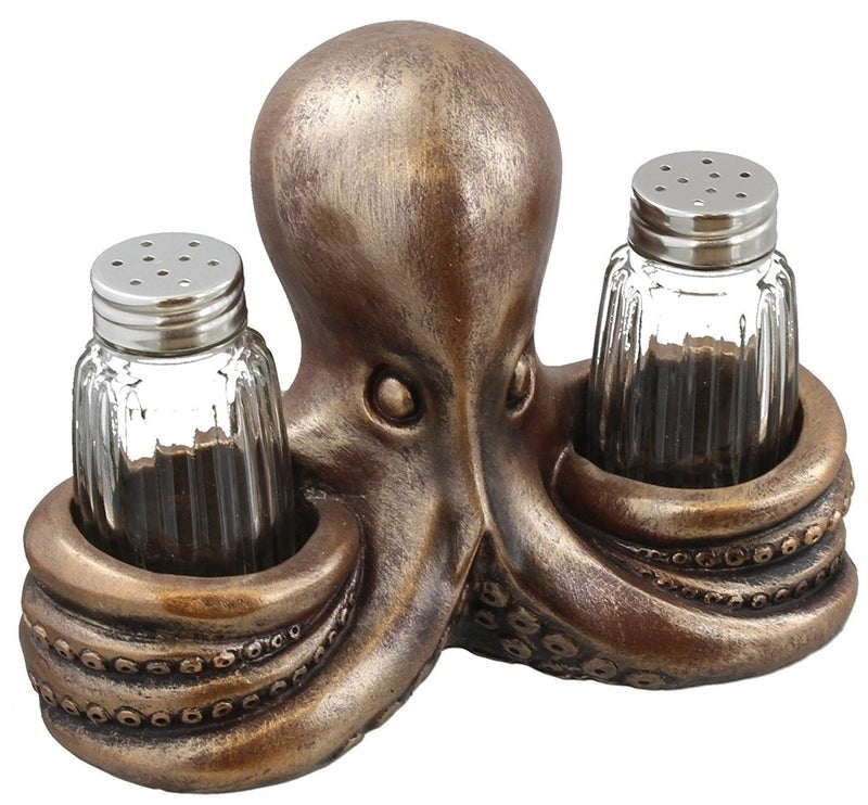 Ebros Gift DWK Decorative Octopus Salt & Pepper Shaker Set - Image 5