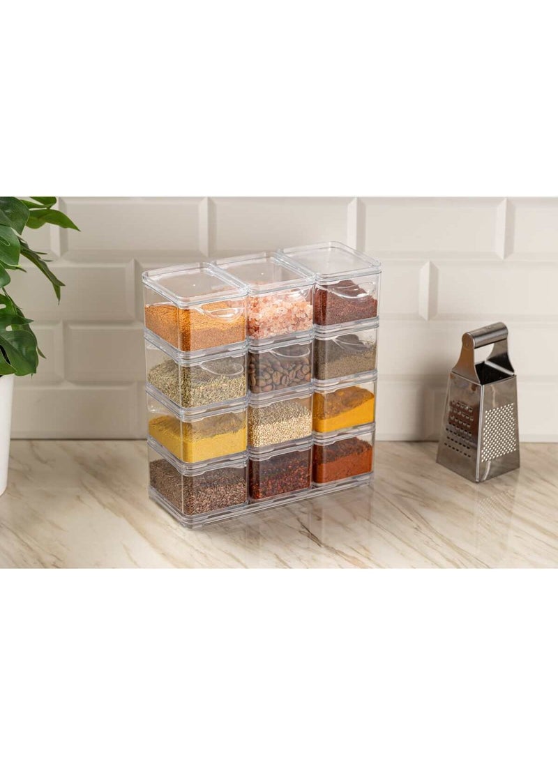 Nandy Home 12 Piece Spice Jar Set with Label and Spoon  - Image 5