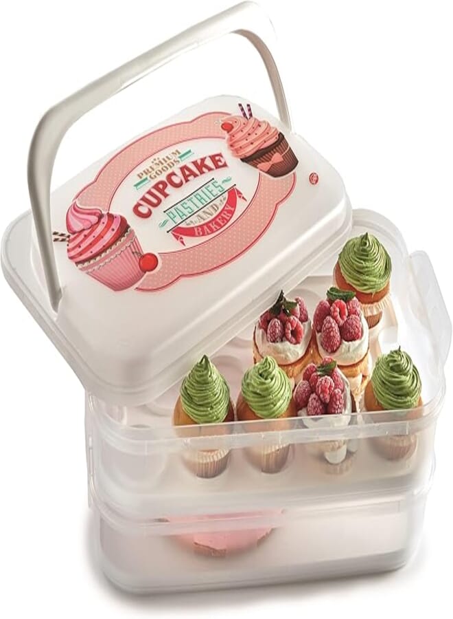 سنيبس كوبكاكي هولدير 14 ليتريس وهيتي | دووبلي ديكوراتيد كونتاينير ويته دووبلي تراي | مادي ين يتالي | ببا-فريي