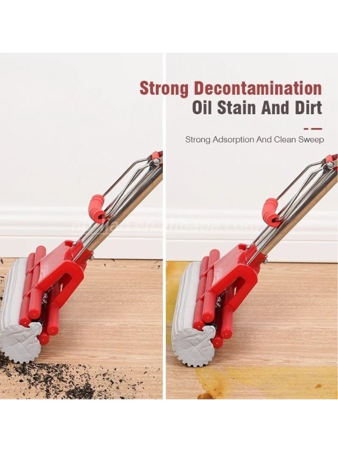 PVA Roller Sponge Mop 27cm – Self-Wringing Floor Mop with Adjustable Steel Handle, Super Absorbent Multi-Surface Cleaner for Home, Kitchen & Bathroom - Image 3