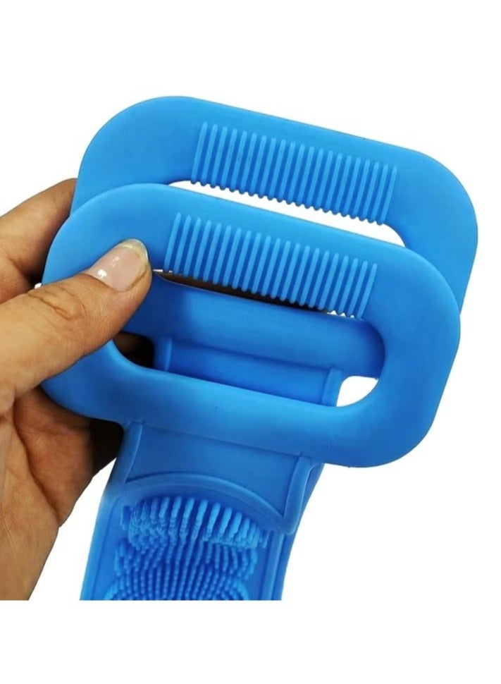 ليفة استحمام جسم سيليكون للظهر - فرشاة الجسم للاستحمام لتقشير وتنظيف وتدليك الظهر وكل الجسم - Image 3