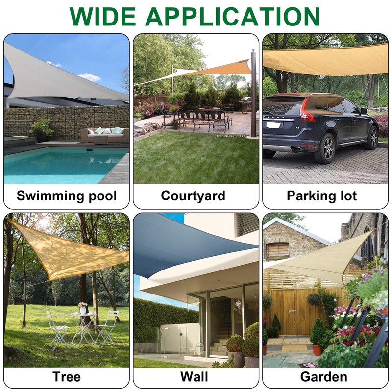 يوفيت مجموعة أدوات شراع الظل 6 بوصات لتركيب شراع الشمس المستطيل المثلث ، 304 درجة من الفولاذ المقاوم للصدأ للحديقة في الهواء الطلق ، 80 قطعة - Image 4