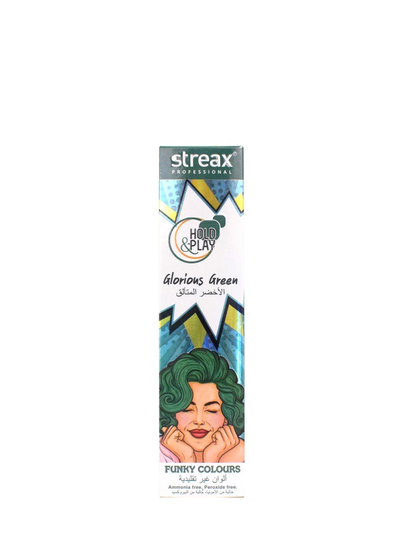Streax Funky Clr Glorious Green100G - Image 1