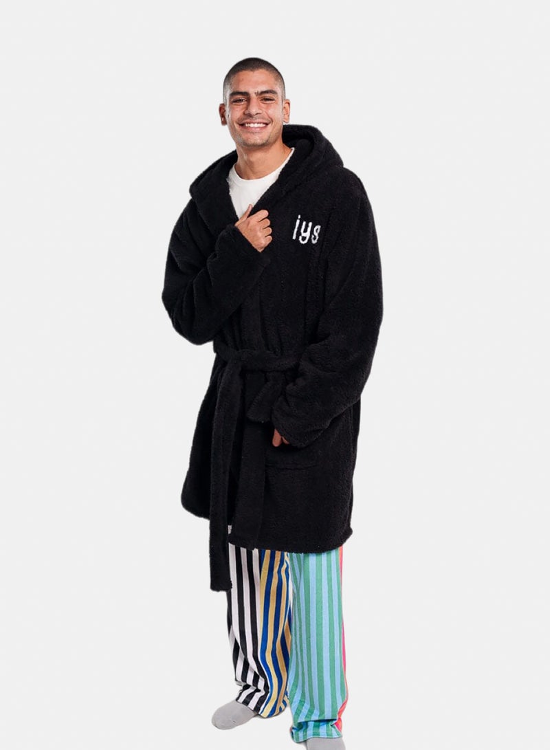 In Your Shoe Black Pass Me The Snacks Robe - Image 2