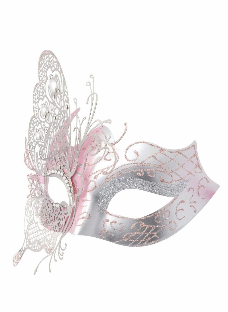Generic - Masquerade Mask for Women, Mysterious Venetian Butterfly Lady Halloween Party Evening Prom Ball Costumes Accessory, Pink - Image 1