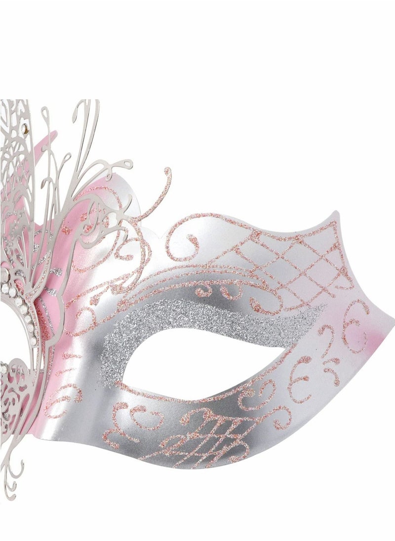 Generic - Masquerade Mask for Women, Mysterious Venetian Butterfly Lady Halloween Party Evening Prom Ball Costumes Accessory, Pink - Image 1