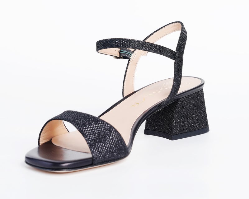 Unisa Black Heel Sandals