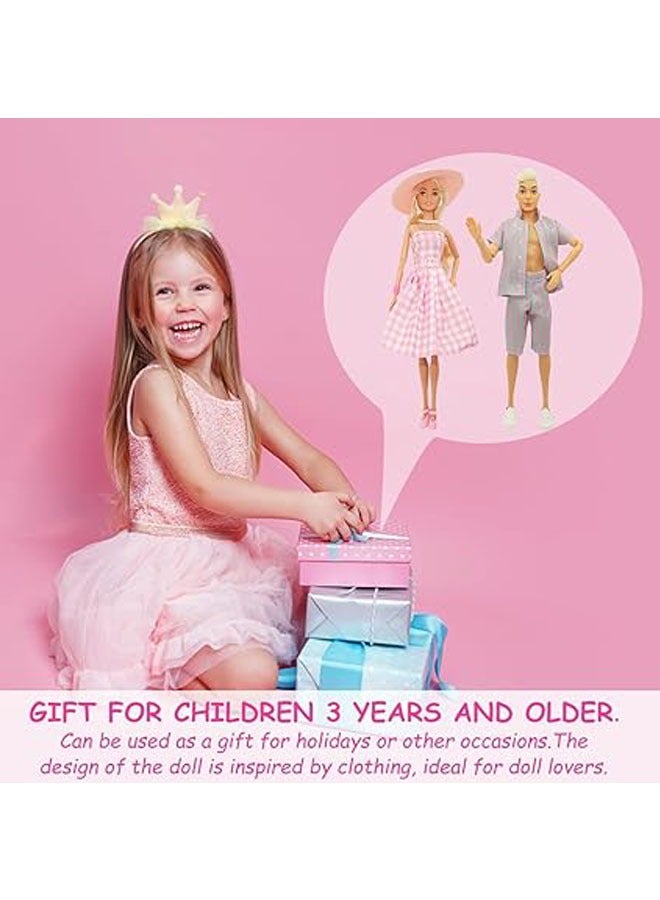 عام مجموعة دمية طفل مكونة من قطعتين من الملابس العصرية للدمى الطفل - دمية فتاة - ألعاب فتاة - باربي - مجموعة إكسسوارات دمية ، هدايا عيد ميلاد للأطفال المعجبين بهذه الدمى الصغيرة. - Image 4