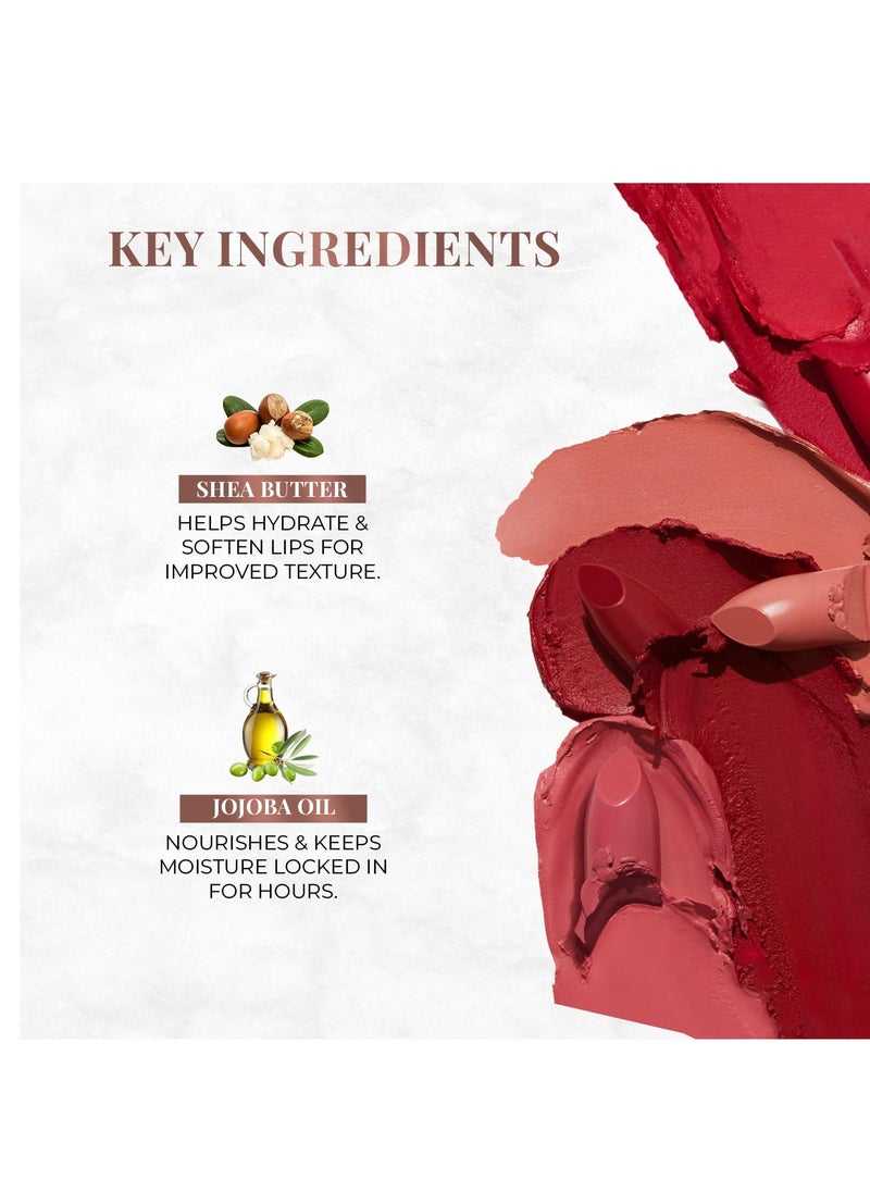 Just Herbs Just Herbs Ultra Matte Bullet Lipstick 4g Naughty Nutmeg  - Image 5