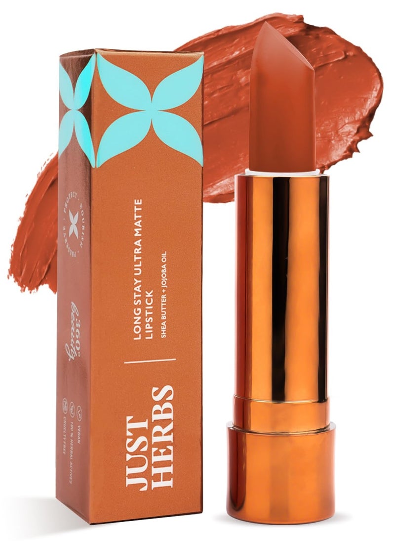 Just Herbs Just Herbs Ultra Matte Bullet Lipstick 4g Naughty Nutmeg  - Image 1