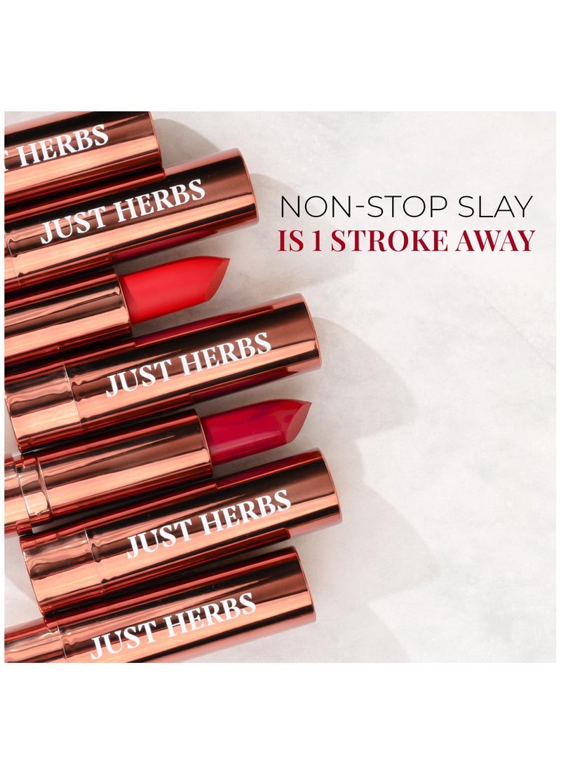 Just Herbs Just Herbs Ultra Matte Bullet Lipstick 4g Naughty Nutmeg  - Image 4