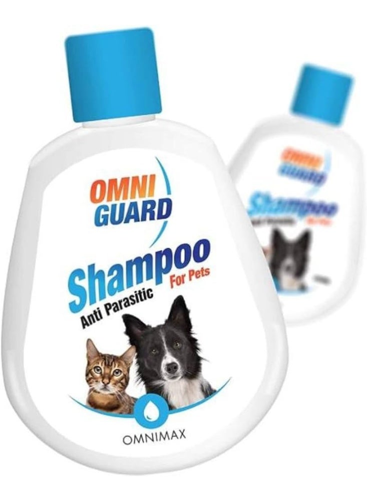 OMNI GUARD OMNIMAX Omniguard Anti Parasitic Shampoo Effective Protection Against Fleas Ticks and Lice for Cats and Dogs 250 ml Medicated Shampoo - Image 1
