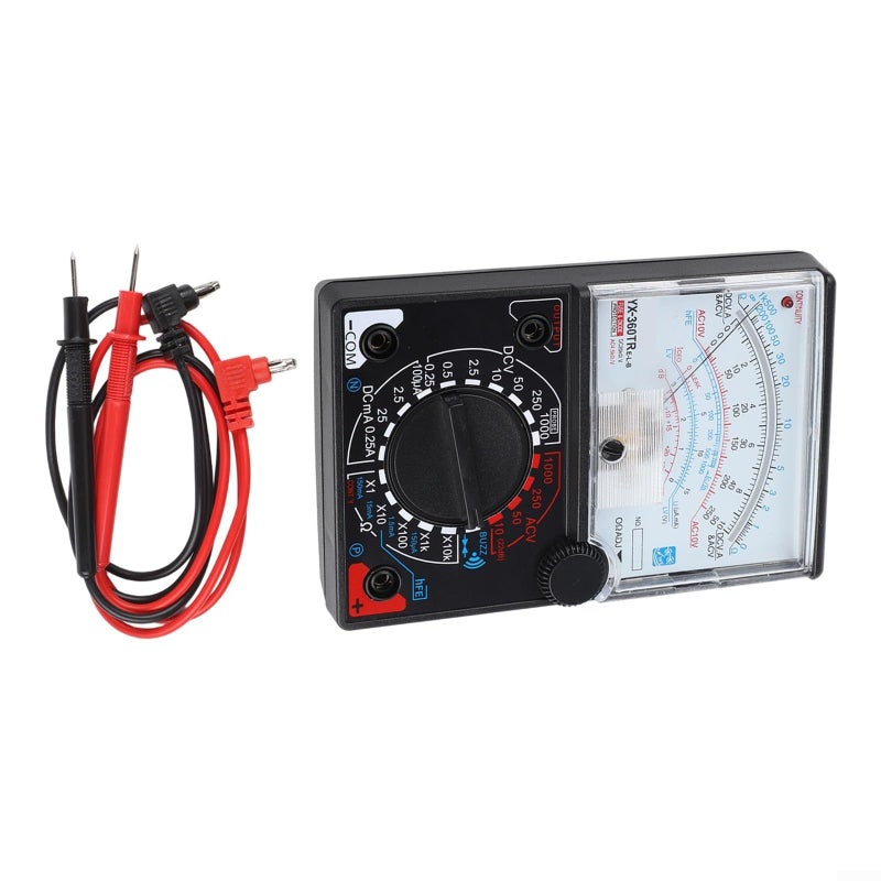 Analog Multimeter with Test Pen Large 80mm Scale Display Measures AC DC Voltage Current Resistance Capacitance Frequency - Image 3