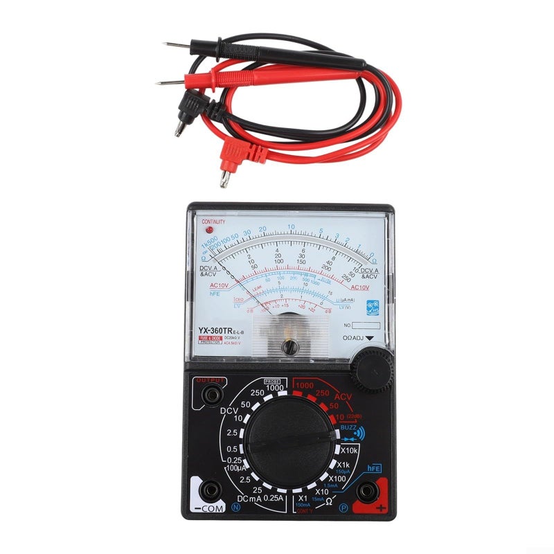 Analog Multimeter with Test Pen Large 80mm Scale Display Measures AC DC Voltage Current Resistance Capacitance Frequency - Image 2