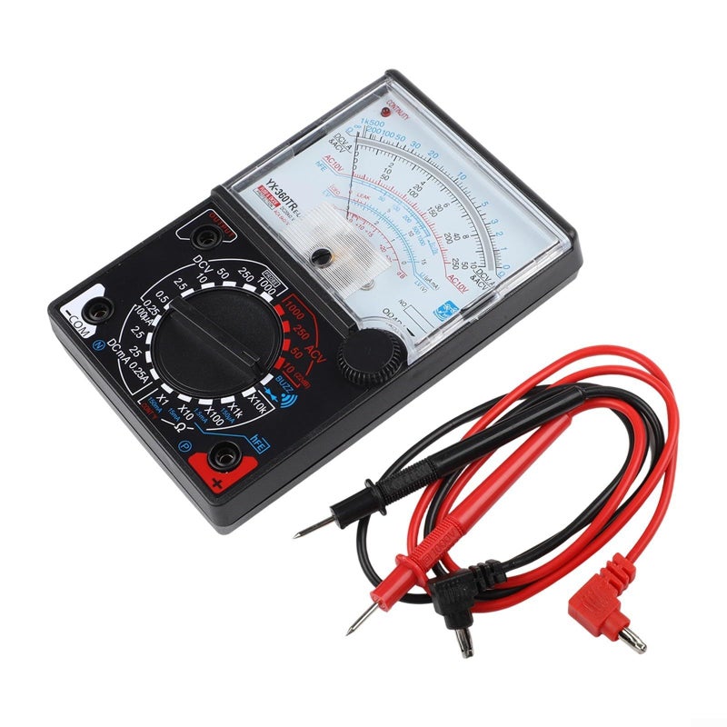 Analog Multimeter with Test Pen Large 80mm Scale Display Measures AC DC Voltage Current Resistance Capacitance Frequency - Image 4