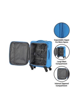 KAMILIANT KAMILIANT BALI 3PCS SET Soft Luggage sets with Spinner wheels -Blue  - Image 4