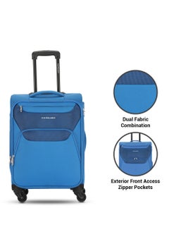 KAMILIANT KAMILIANT BALI 3PCS SET Soft Luggage sets with Spinner wheels -Blue  - Image 5
