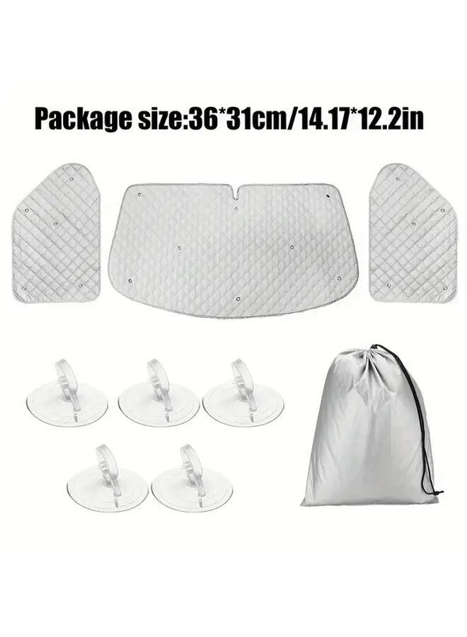 3pcs Car Sunshade Set Thermal Windshield Cover Sun Visor For VW T4 1990 2003 - Image 2