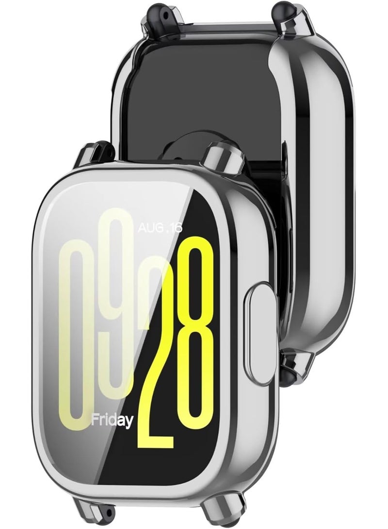 Case for Xiaomi Redmi Watch 5 Active, Soft TPU Protective Cover, Anti-Scratch All-Inclusive Shockproof Bumper Case, Durable Watch Protector for Sports, Running, Riding, Camping, and Outdoor Activities – Silver - Image 4