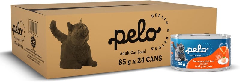 PELO WET CAT FOOD CHICKEN 85 Grams x 24 Cans - Image 1