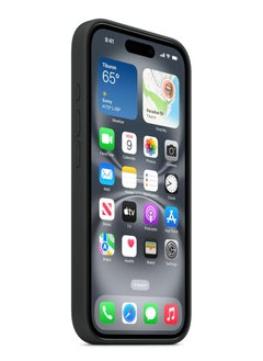 Silicone iPhone 16 Silicone Case with MagSafe – Black  - Image 2