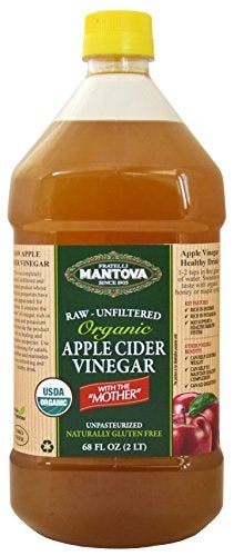 MANTOVA Organic Apple Cider Vinegar With The Mother 68 oz 100 USDA Certified Organic  Raw Unfiltered - Image 1