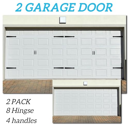 RHULKRUI Magnetic Garage Door Hardware,Magnetic Garage Door Handles,Garage Door Decorative Magnetic for Iron Door,4 Magnetic Hinges + 2 Magnetic Handles for Garage Doors (Classics Style) - Image 5