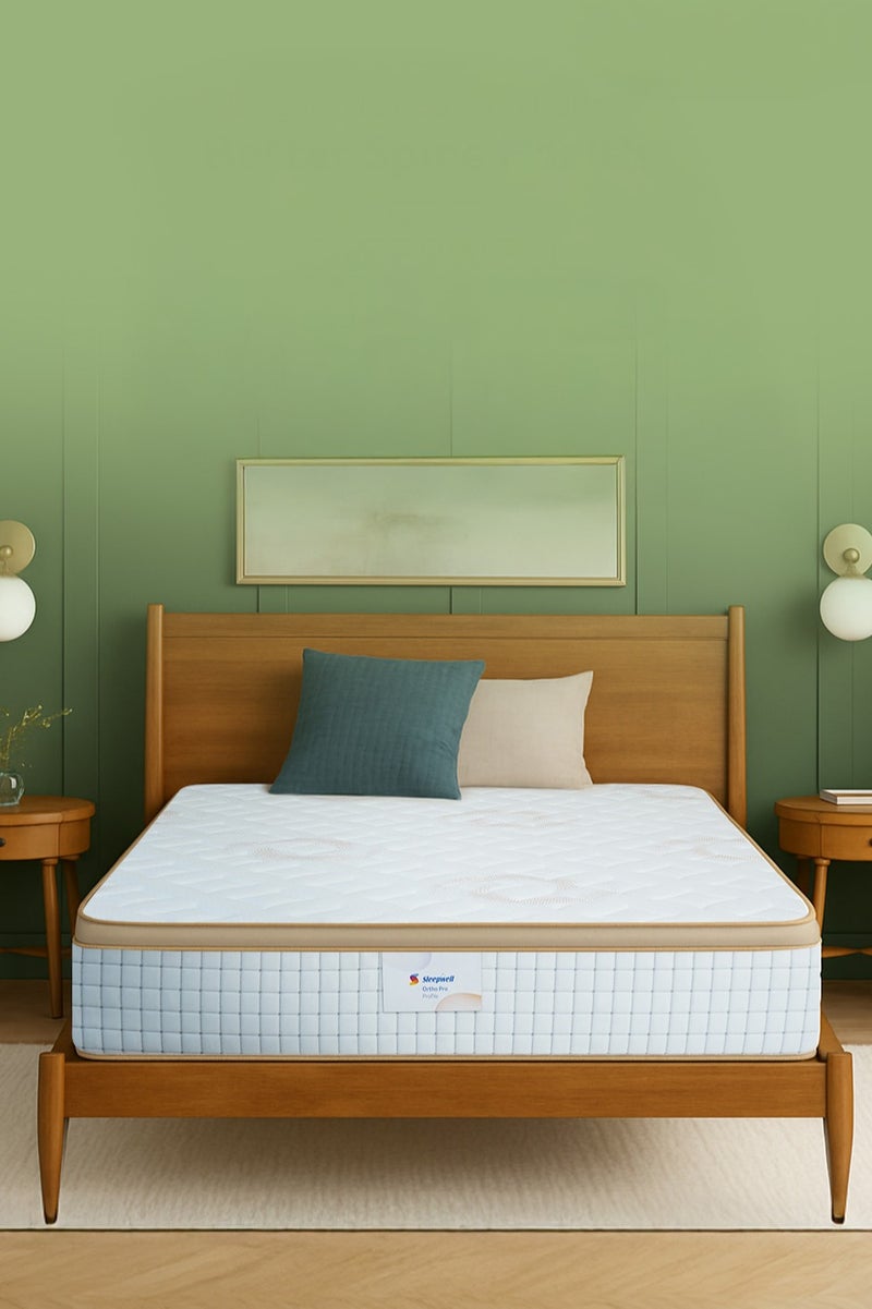 Sleepwell مرتبة Sleepwell Ortho Pro Profiled Foam | تجربة لمدة 10 ليالٍ | مرتبة Impressions Memory Foam بتقنية Airvent Cool Gel | مقاس سرير Super King (200 طول × 200 عرض × 25 ارتفاع سم) - Image 1