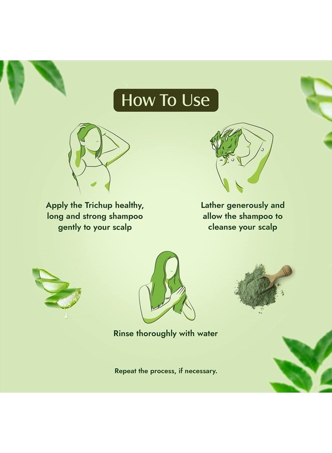 Trichup Healthy Long & Strong Herbal Hair Shampoo (200 ml x 3) (Pack of 3) - Image 5