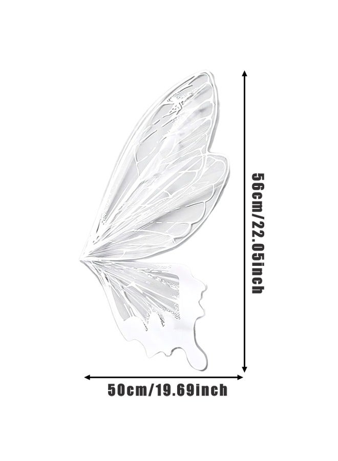 40 ورقة كريستال فراشة زهرة باقة التغليف ورقة واضحة الزهور ملفوفات التعبئة والتغليف باقة الملحقات - Image 2