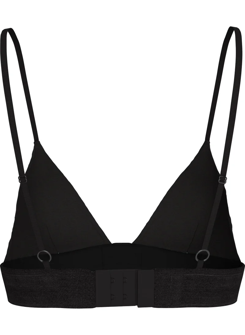 كالفن كلاين Logo Plunge Neck Bra