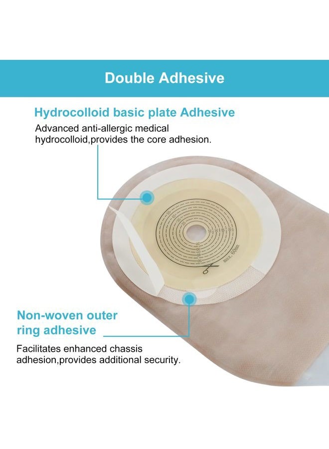 KONWEDA 20 PCS Colostomy Bags, Ostomy Supplies,One Piece Drainable Ostomy Pouch for Ileostomy Stoma Care, Cut-to-Fit - Image 3