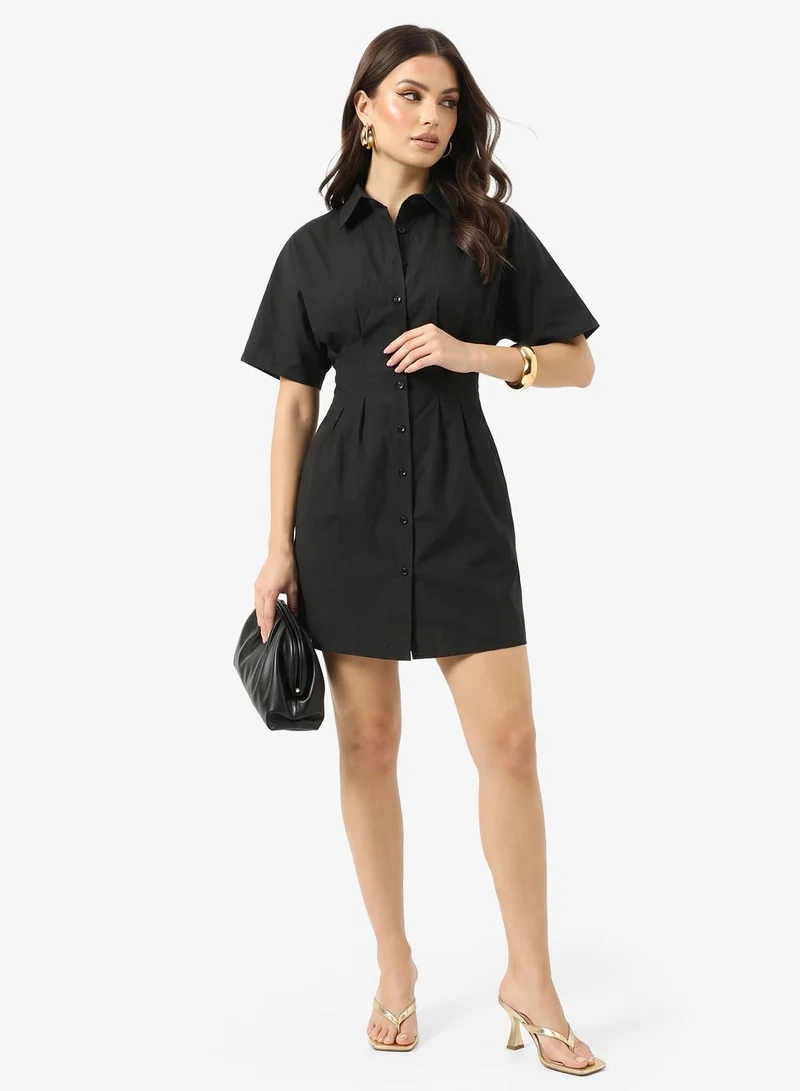 Ginger Button Up Fit & Flare Dress