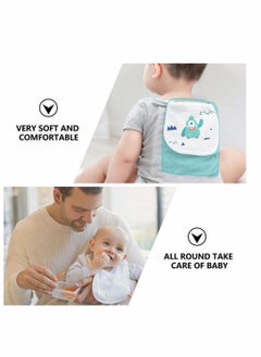 KASTWAVE Baby Burp Cloths 3 Pcs Cotton Cartoon Pattern Absorbent And Soft Kindergarten Kids Newborn Back Towel Pads Baby Towels Spit Up Cloths  - Image 2