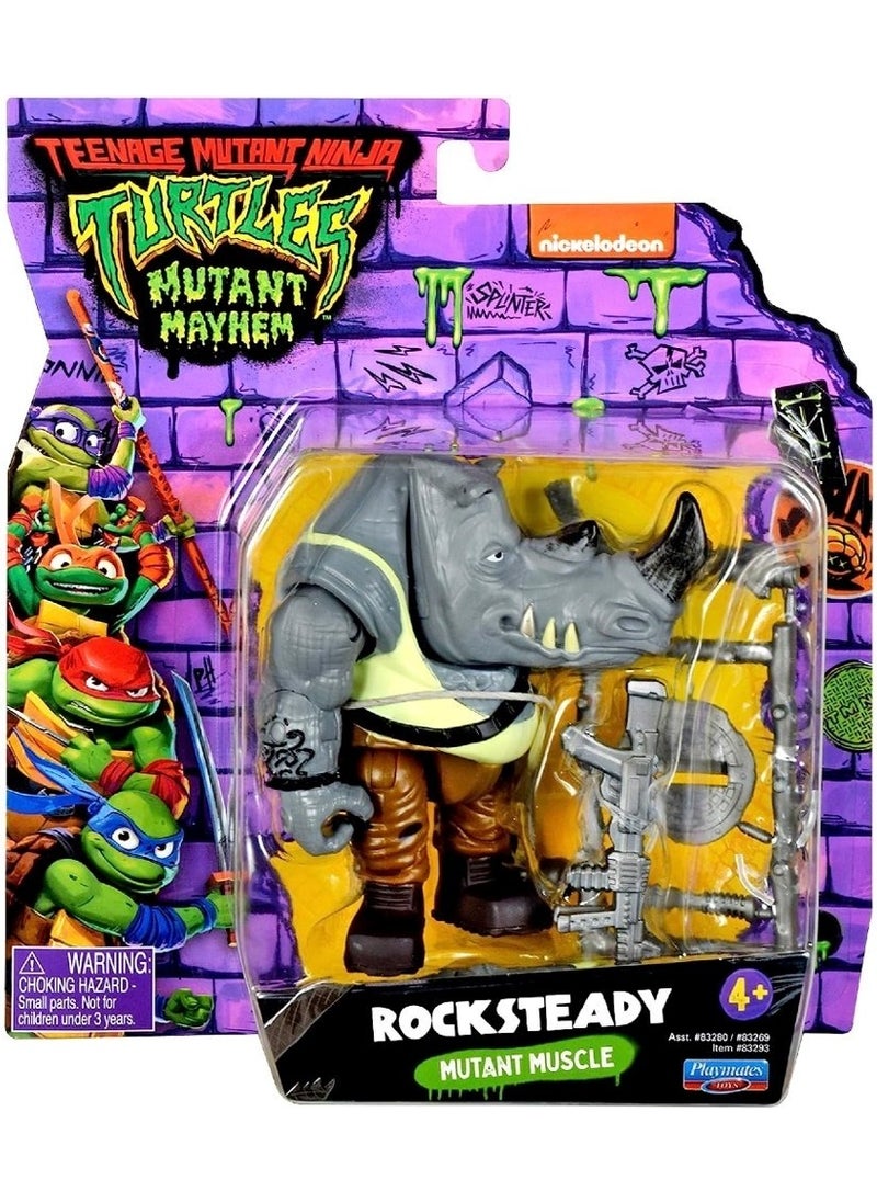 AKEDO - Tmnt Ninja Turtles Action Figures 11 cm Rocksteady Mutant Muscle - Image 1