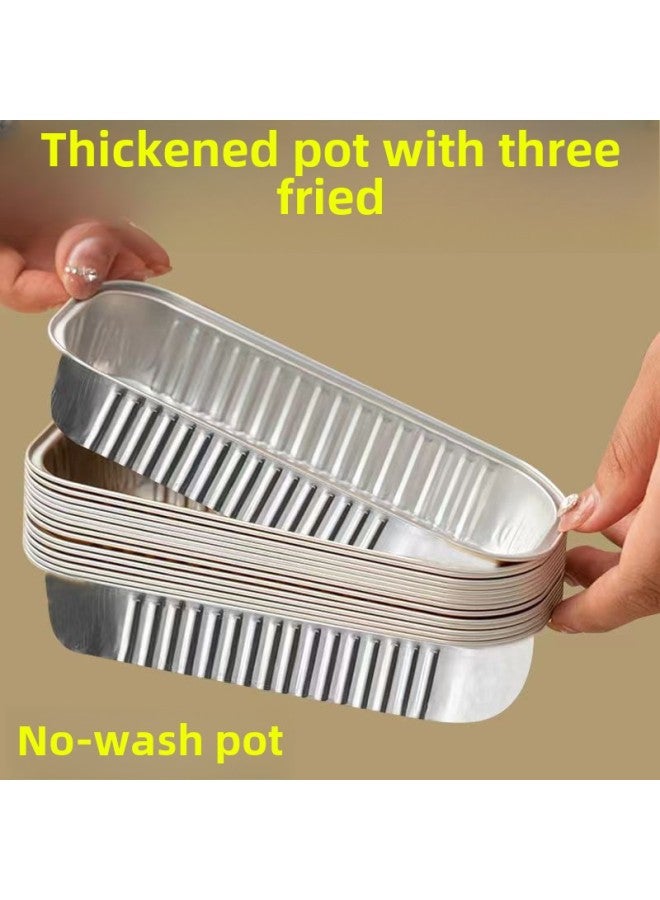 Thickened Air Fryer Tin Paper Box Special Paper Tray High Temperature Food Grade Oven Baking Bowl Disposable Sweetheart Packaging-Specifications:High Temperature Resistant  Reusable-Capacity:Enlarged And Thickened  Non-stick And Non-focus  - Image 1