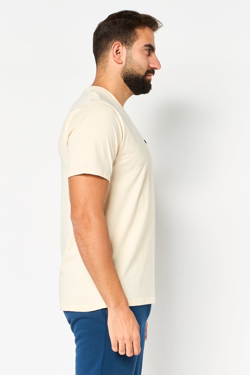 Ellesse Men Sportswear Fit Short Sleeve Outdoor T-Shirt, Cream - Image 4