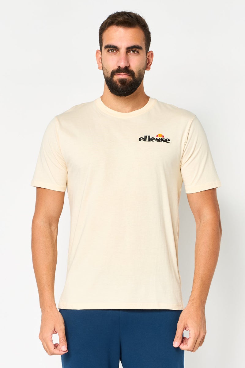 Ellesse Men Sportswear Fit Short Sleeve Outdoor T-Shirt, Cream - Image 1