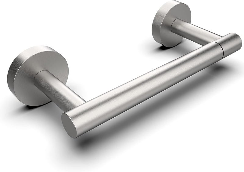 RARXTR Bathroom Toilet Paper Holder Wall Mount SUS304 Stainless Steel Double Post Pivoting Toilet Paper Roll Holder Wall Mounted for Bathroom RV Commercial Toilet Tissue Dispensers, Brushed Nickel - Image 1