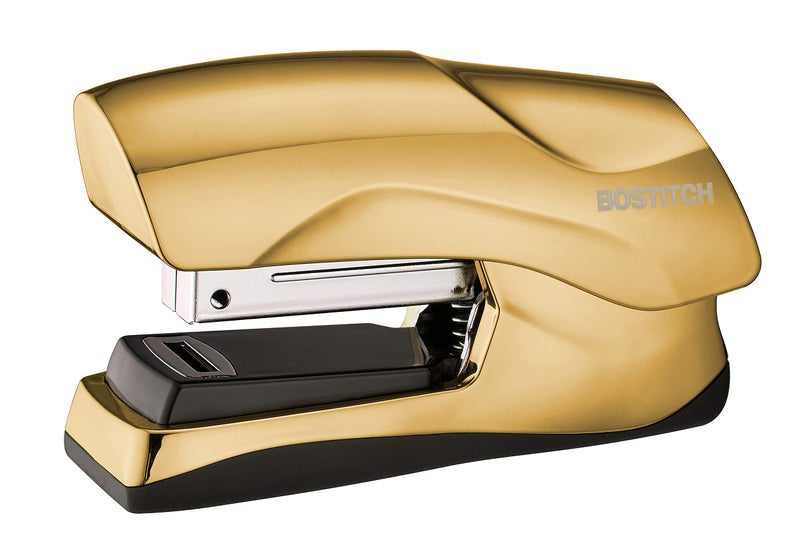 Bostitch Office Heavy Duty Stapler, 40 Sheet Capacity, No Jam, Half Strip, Fits into the Palm of Your Hand, For Classroom, Office or Desk, Gold Chrome - Image 1