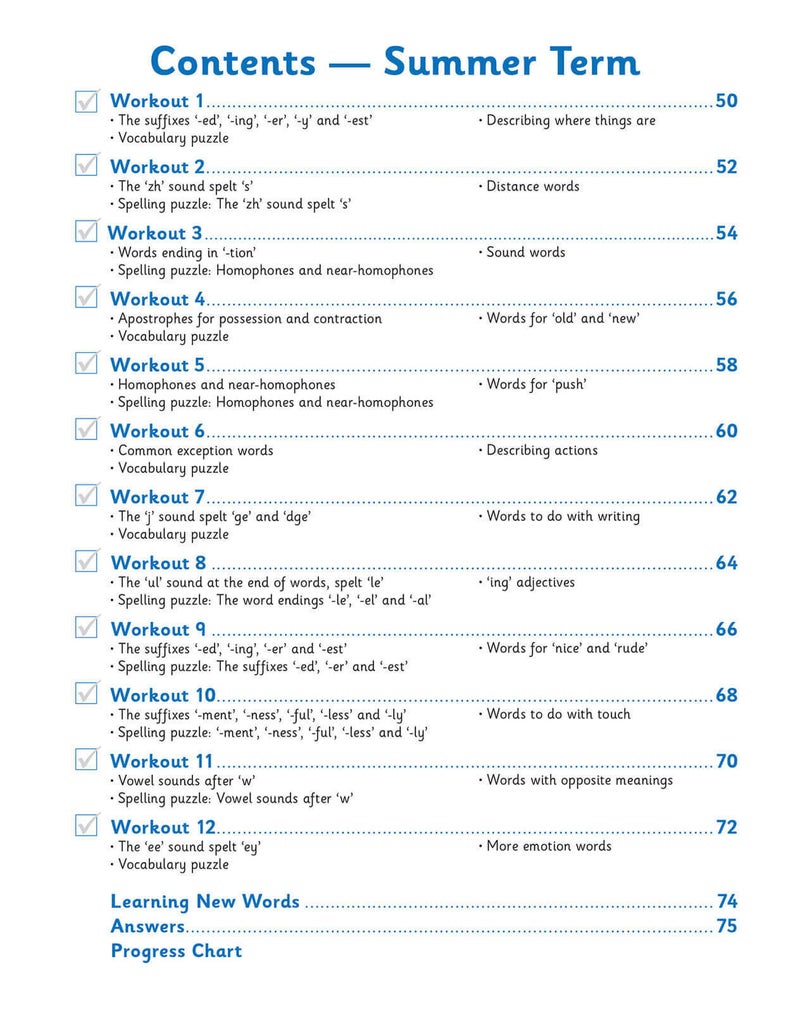 KS1 English 10-Minute Weekly Workouts: Spelling & Vocabulary - Year 2 - Image 1