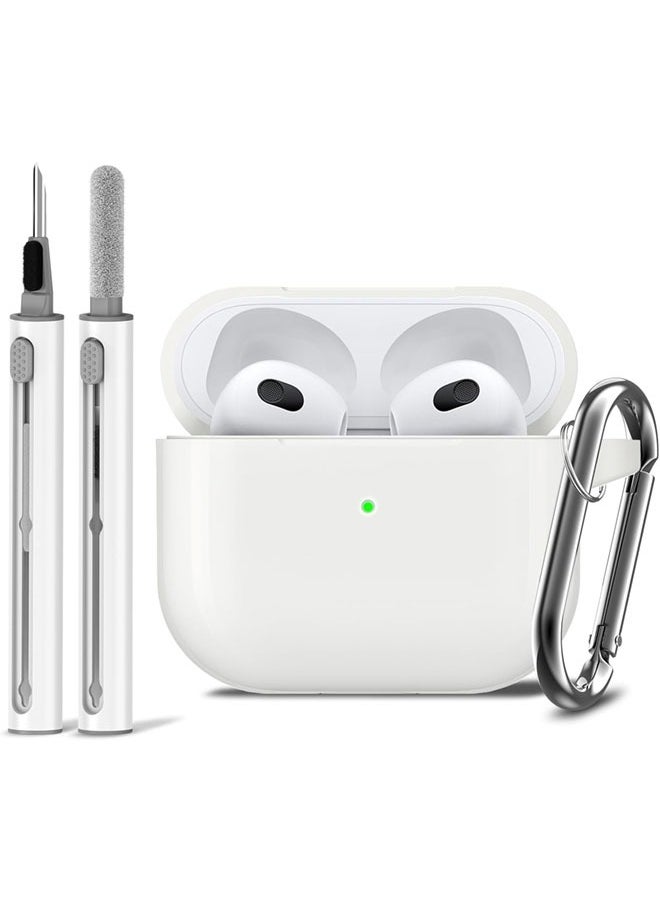 SJet - Soft Silicone Protective Case for AirPods 4 with Cleaner Kit and Keychain(Clear) - Image 1