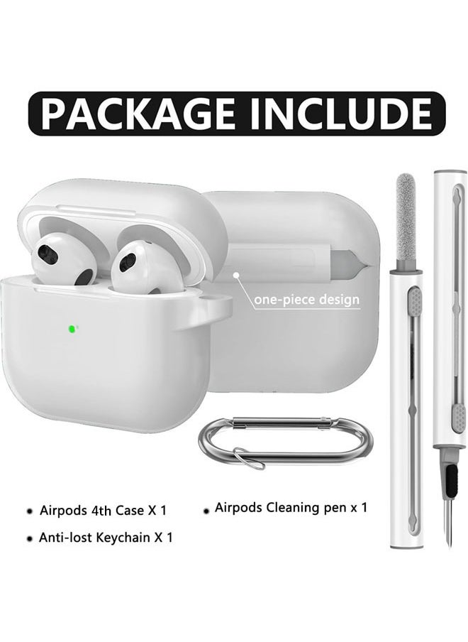 SJet - Soft Silicone Protective Case for AirPods 4 with Cleaner Kit and Keychain(Clear) - Image 1