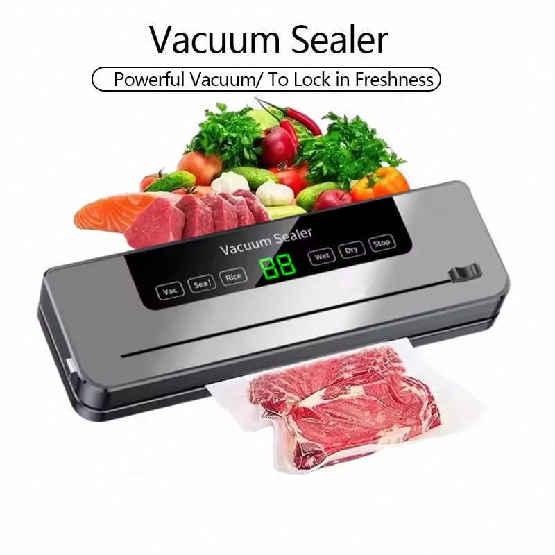ENEM Vacuum Sealer Machine for Packing with Cutter, with 2 Year Warranty from enem, Sealing Machine for Food Packets, 65kpa Automatic Dry & Wet Air Packet Sealer Machine, With Free 20 Vacuum Pouches - Image 5