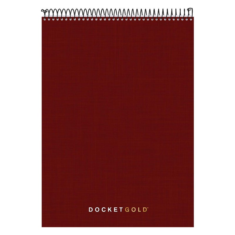 Tops Docket Gold Project Planner, 8-1/2" x 11-3/4", Top-Wire Bound, Project Rule, Burgundy Cover, 70 Sheets (63753) - Image 1