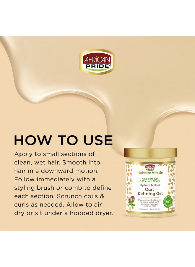 African Pride Moisture Miracle Hydrate & Hold Curl Defining Hair Gel (3 Pack) For Natural Coils & Curls Hydrates & Controls Frizz 18 Oz  - Image 3