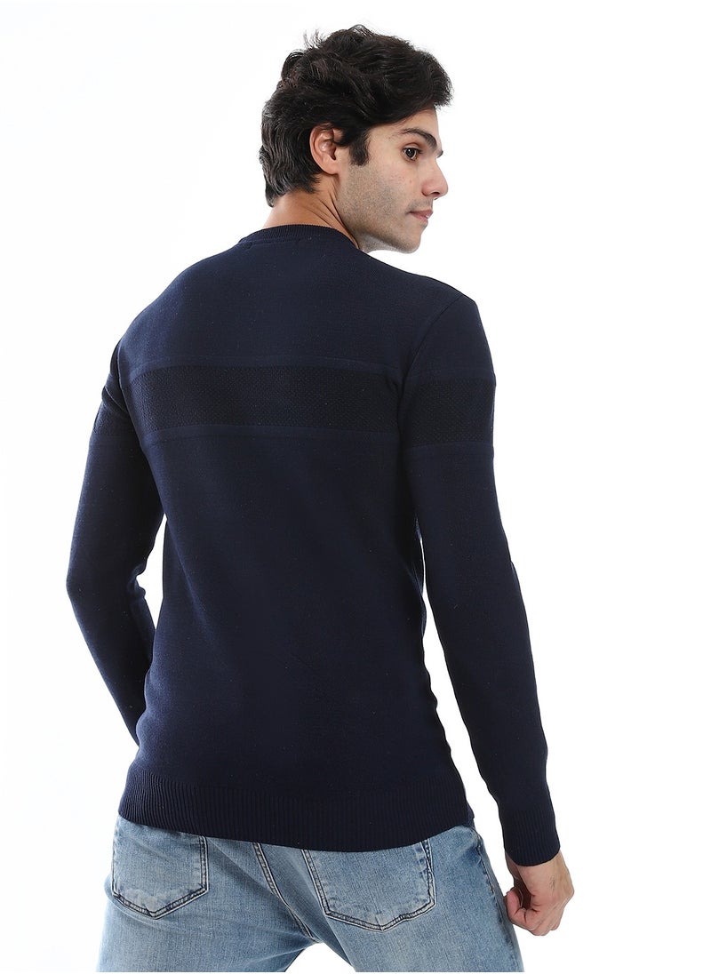Caesar - Wool Mens Pullover With Multi Design - Image 1