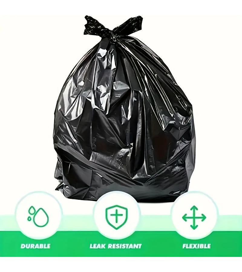 3 Rolls Of 60 Black Portable Trash Bags Multipurpose For Offices Kitchens Living Rooms Bathrooms And Outdoors - Image 5