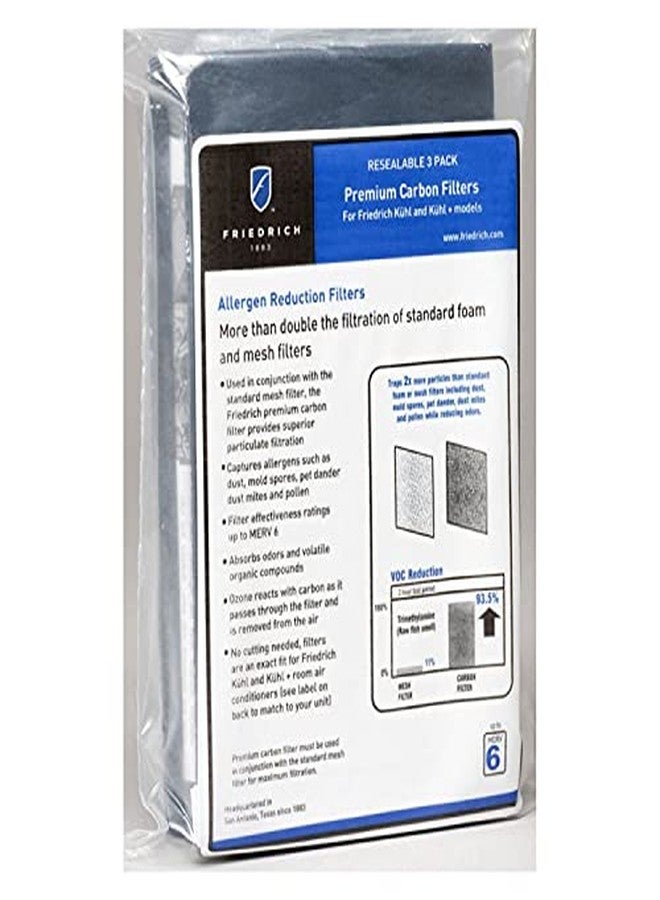 Friedrich KWCFM Carbon Filters - 3 Pack for Kuhl and Kuhl+ Series - M Chassis Models - Image 2