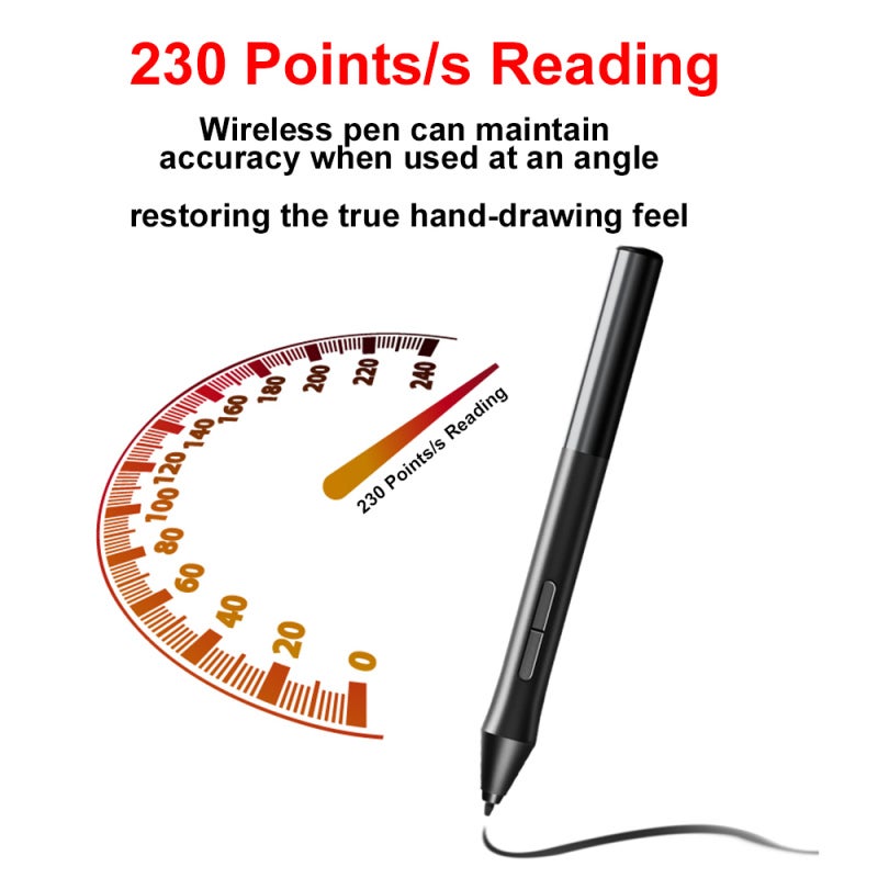 Electronic Tablet: White, Fast Response (230PPS) Passive Pen - True Writing Experience (5080LPI) Multi-Functional Writing Tool for Online Teaching, Drawing, Calligraphy Practice - Image 3